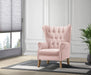 Adonis Blush Pink Velvet Accent Chair image