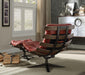 Gandy Antique Red Top Grain Leather Chair & Ottoman (2Pc Pk) image