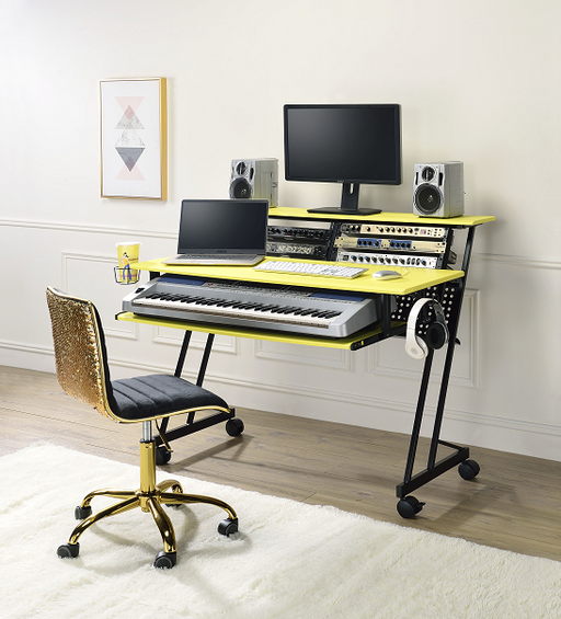 Suitor Yellow & Black Computer Desk image