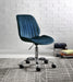 Muata Twilight Blue Velvet & Chrome Office Chair image
