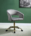 Hopi Gray Velvet & Gold Office Chair image