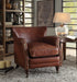 Leeds Vintage Dark Brown Top Grain Leather Accent Chair image