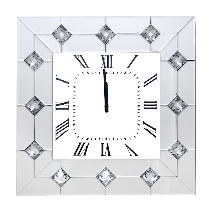 Hessa Mirrored & Faux Rhinestones Wall Clock image