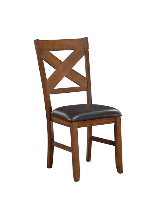 Apollo Espresso PU & Walnut Side Chair image