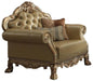Acme Dresden Chair w/ 2 Pillows in Gold Patina 53162 image