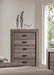 Acme Lyndon 5-Drawer Chest in Weathered Gray Grain 26026 image